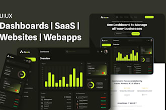 do saas website, nft, crm, dashboard, and web app uiux design