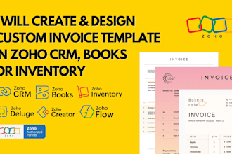 create and design custom invoice template in zoho CRM, books or inventory