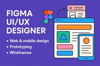 design website app ui ux landing page icon design figma wix mvp saas blog design