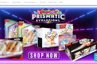 design a profitable pokémon shopify store, tcg website, or trading card store