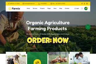 build agriculture website farmers website gardening website with wordpress
