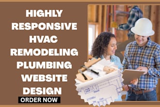 design hvac construction contractor remodeling roofing plumbing cleaning website