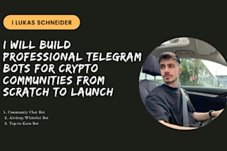 build and set professional telegram bots for crypto project
