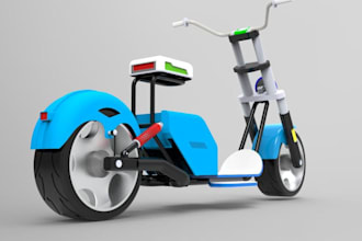 do 2d drawing, 3d model using solidworks, catia, fusion360