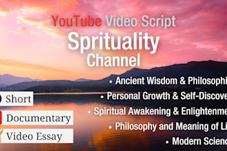 write youtube script or podcast for spirituality niche