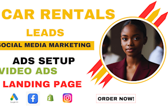 car rental marketing leads ,car rental leads, facebook , google ,tiktok ad video