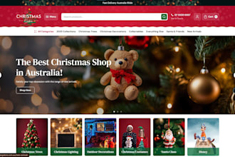 design home decor website christmas website garlands, neon light shopify store