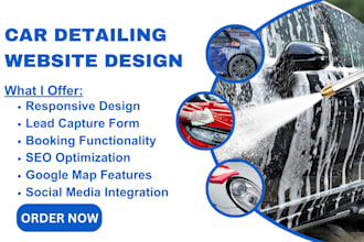 design car detailing auto detailing  car wash website car dealership website