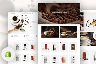 coffee shopify store coffee dropshipping website coffee brand website