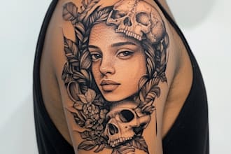 design your custom tattoo as a professional tattoo artist