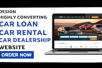 design high converting car loan website car rental and car dealership website