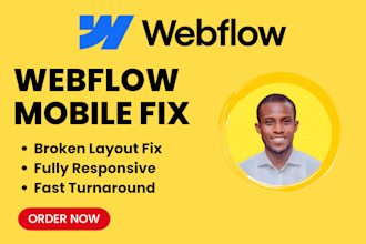 fix webflow mobile responsiveness and broken layout issues fast