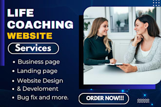 design a life coaching landing page, consulting website, life coaching website