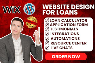 design mortgage, business loan mca ucc ppp, car loan landing page website