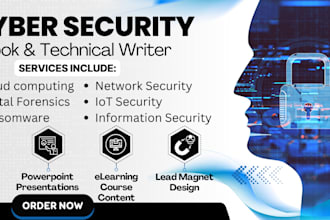 write cyber security, cloud computing, digital forensics, computer networking