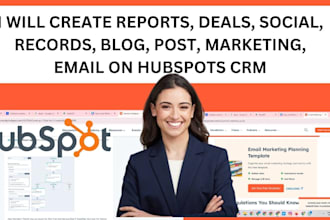 create blog, forms, automations, workflow, emails, tasks, on your hubspot crm