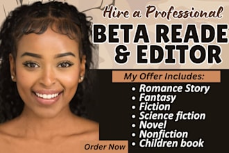 beta read, alpha read, format fantasy sci fi romance developmental book editor