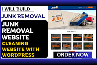 build junk removal junk removal website cleaning website with wordpress