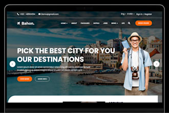 build travel agency website travel website tour website travel website