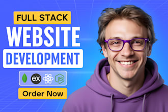 do website development, full stack website as front end, backend web developer