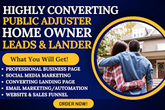 generate highly converting public adjuster leads home owner insurance claim lead