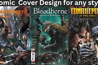 draw custom comic book cover romance cover art manga cover romance book cover