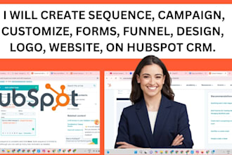do sequence campaign customize forms funnel design logo, website on hubspot crm