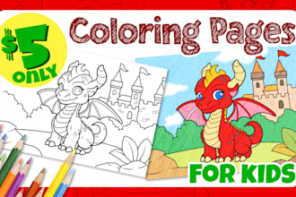draw children bold and easy coloring activity book KDP