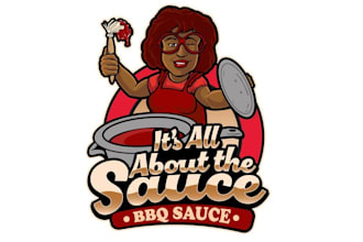 design unique BBQ sauce representing logo
