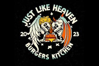 design awesome burger kitchen logo