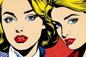 draw pop art or roy lichtenstein style