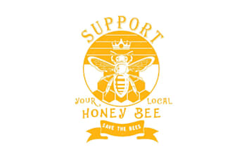 design professional bee honey logo for you