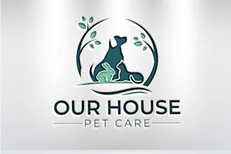 make  a perfect custom pet care business logo design