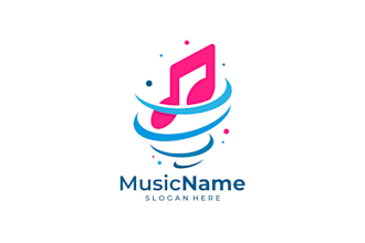 make unique music brand logo for your company