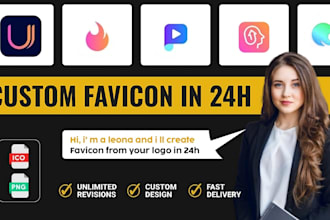 custom creative favicon your logo icon design within 24 hours