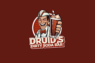 design druid dirty soda bar logo