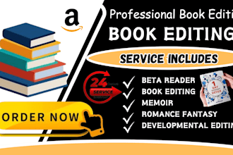 do developmental book editing proofread book, book formatting, memoir, KDP print