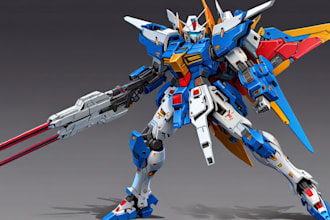 draw gundam, transformer, robot, armor, and mecha, concept