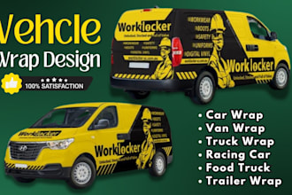 create professional car wrap, vehicle wrap, and van wrap design
