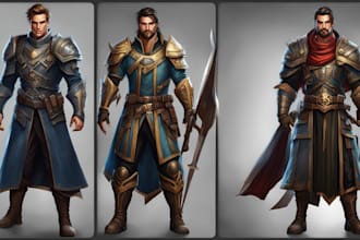 draw your fantasy, scifi or rpg character full body or portrait