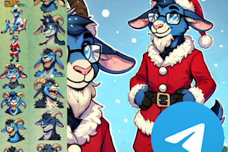 create sticker pack telegram or whatsapp print ai generate