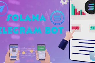 build solana trading bot, buying bot, telegram crypto bot, coin swap bot, unibot