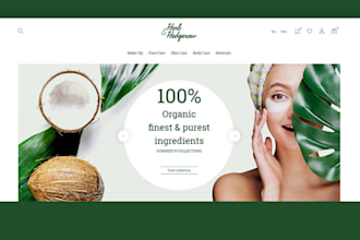 build skin care ecommerce website skincare shopify store cosmetics dropshipping