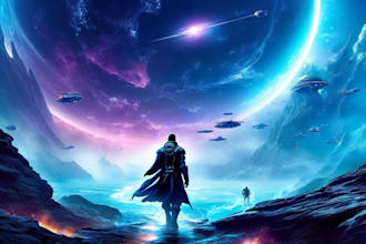 create unique science fiction artwork and characters