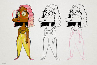 draw a 2d pixar style character