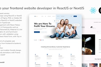 be your frontend website developer in reactjs and nextjs