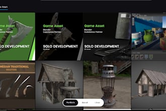 make an 3d game models for realistic and stylized assets