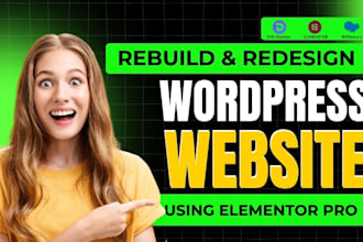 rebuild and redesign luxury wordpress website using elementor pro