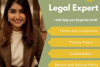 create legally sound terms and conditions and privacy policy