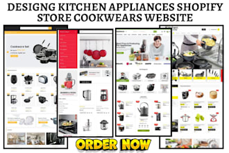 design kitchen appliance shopify kitchen utensils cookwear store gadgets website